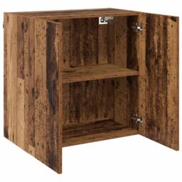Berkfield Home Wall Cabinet Old wood 60 x 31 x 60 cm Engineered wood in Brown - thumbnail 5