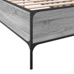 Berkfield Home Bed Frame without Mattress Grey Sonoma 75x190 cm Small Single - thumbnail 7