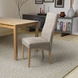 Shankar Bailey Tweed Oatmeal Dining Chair in Beige - thumbnail 1