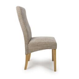 Shankar Bailey Tweed Oatmeal Dining Chair in Beige - thumbnail 3