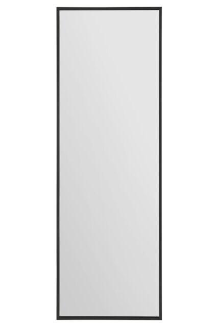"MirrorOutlet Black Aluminium Edged Wall Leaner Mirror 47"" X 16"" (120 X 40CM) - Size: 1 Pack" - image 1
