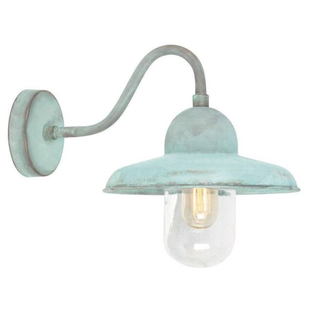 Netlighting Somerton 1 Light Outdoor Fisherman Dome Wall Light Verdi IP44 E27 in Green - image 1