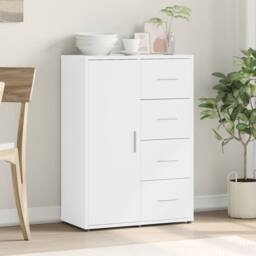 Berkfield Home Sideboard White 60x31x84 cm Engineered Wood - Size: 60 x 31 x 84 cm - thumbnail 3