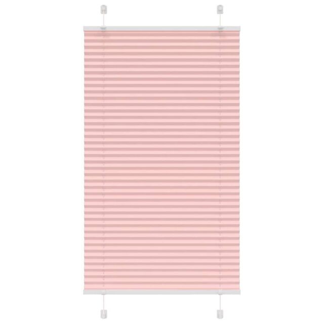 Berkfield Home Pleated Blind Pink 70x150 cm Fabric Width 69.4 cm Polyester - image 1