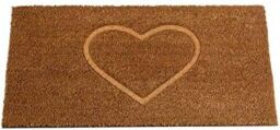 Marco Paul Non Slip Door Mat - Heart - Felt in Beige - Size: Medium - thumbnail 3