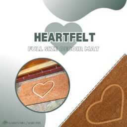 Marco Paul Non Slip Door Mat - Heart - Felt in Beige - Size: Medium - thumbnail 4