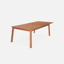 sweeek 10 To 12-seater Extendable Wooden Garden Table in Light Brown - thumbnail 4