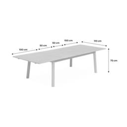 sweeek 10 To 12-seater Extendable Wooden Garden Table in Light Brown - thumbnail 6