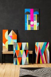 Orsina Safira Genunie Leather Abstract Wall Art - thumbnail 3