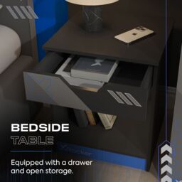 X Rocker Octane 3PC Bedroom Furniture Set for Kids - Bedside, Chest & Wardrobe in Blue - thumbnail 3