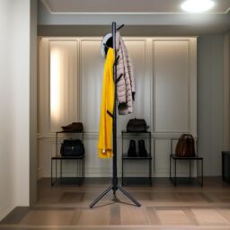 Pirlo Plush Wooden Adjustable Coat Stand With 8 Hooks in Black - thumbnail 2