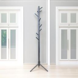 Pirlo Plush Wooden Adjustable Coat Stand With 8 Hooks in Black - thumbnail 5