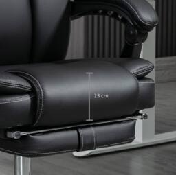 STILVORA Executive Office Chair with Massage & Footrest in Black - thumbnail 8