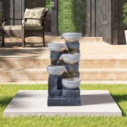 EONLION Electric Floor Standing Statue Stone Cascade Fountain in Grey - Size: 100 cm - thumbnail 5