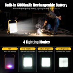 ExtraStar 8.5W Portable Flood Light Rechargeable, IP65, 1200 Lumen, Yellow - thumbnail 2