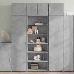 Berkfield Home Highboard Concrete Grey 70x41x185 cm Engineered Wood - Size: 70 x 41 x 185 cm - thumbnail 2