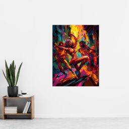 Artery8 Wall Art Print Reggaeton Modern Urban Street Dance Reggae Music Latin American Dance Hall Painting Rhythm Body Energy Theatre Arts Artwork - thumbnail 4