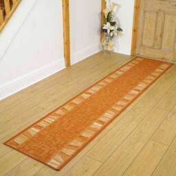 runrug Hallway Runner Rug - Non-Slip, Hardwearing, 5.4mm - 'Alba' in Terracotta - Size: 66 cm x 210 cm - thumbnail 3