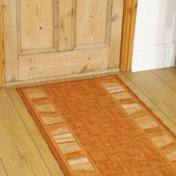 runrug Hallway Runner Rug - Non-Slip, Hardwearing, 5.4mm - 'Alba' in Terracotta - Size: 66 cm x 210 cm - thumbnail 1