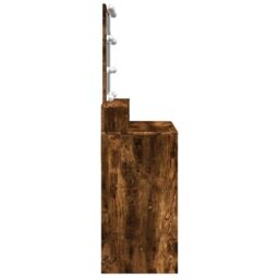 Berkfield Home Dressing Table with LED Smoked Oak 80x41x144.5 cm in Brown - thumbnail 6