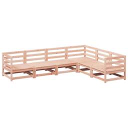 Berkfield Home 6 Piece Garden Sofa Set Solid Wood Douglas Fir in Brown - thumbnail 2