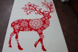RugsX Xmas Rug in Red - Size: 100 cm x 170 cm - thumbnail 4