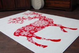 RugsX Xmas Rug in Red - Size: 100 cm x 170 cm - thumbnail 2