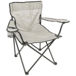 Harbour Housewares Folding Canvas Camping Chairs - Matt Black - Pack of 4 in Beige - thumbnail 5