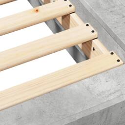 Berkfield Home Modern Bed Frame without Mattress Concrete Grey 150x200 cm King Size - thumbnail 8
