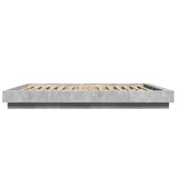 Berkfield Home Modern Bed Frame without Mattress Concrete Grey 150x200 cm King Size - thumbnail 5