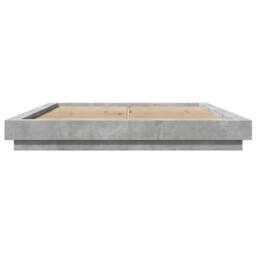 Berkfield Home Modern Bed Frame without Mattress Concrete Grey 150x200 cm King Size - thumbnail 4