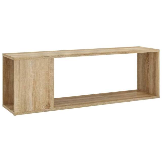 Berkfield Home TV Cabinet Sonoma Oak 100x24x32 cm Engineered Wood in Tan - Size: 100 x 24 x 32 cm - image 1