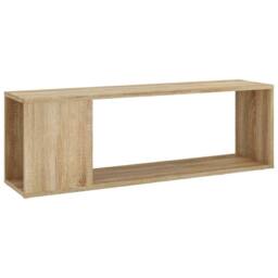 Berkfield Home TV Cabinet Sonoma Oak 100x24x32 cm Engineered Wood in Tan - Size: 100 x 24 x 32 cm - thumbnail 1