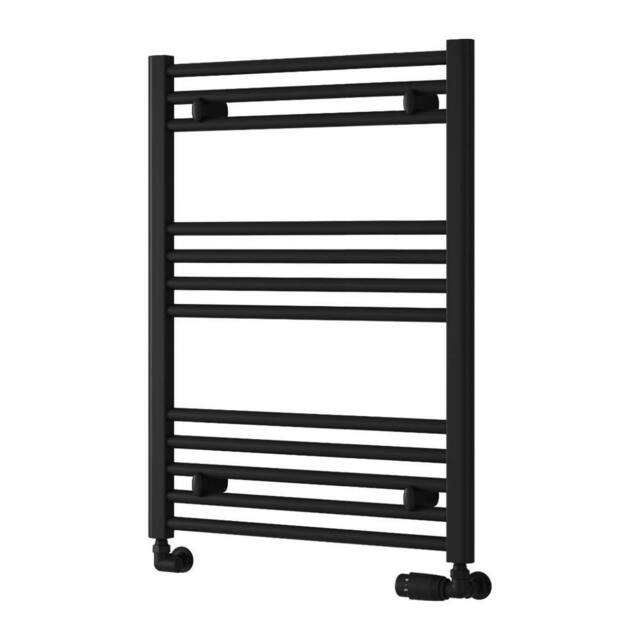 Bathroom Kingdom Capo Black Straight Heated Towel Rail 800x600 - image 1