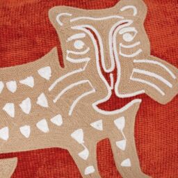 Wylder Tropics Dynasty Leopard Abstract Polyester Filled Cushion in Orange - Size: 30 cm x 50 cm - thumbnail 4