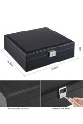 SHEONLY Women's Double Tier Travel Jewelry Storage Box in Black - thumbnail 6