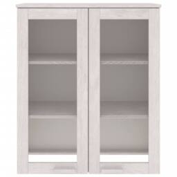 Berkfield Home Top for Highboard HAMAR White 85x35x100 cm Solid Wood Pine - Size: 85 x 35 x 100 cm - thumbnail 3