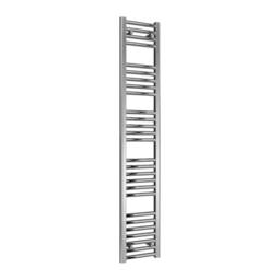 Bathroom Kingdom Diva Chrome Straight Heated Towel Rail 1600x300 in Silver