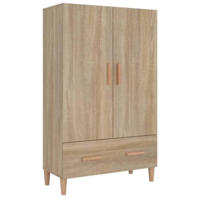 Berkfield Home Highboard Sonoma Oak 70x31x115 cm Engineered Wood in Light Beige - Size: 70 x 31 x 115 cm - image 1