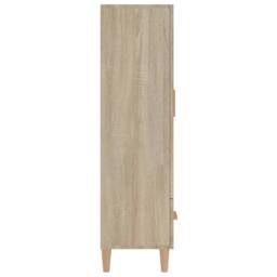 Berkfield Home Highboard Sonoma Oak 70x31x115 cm Engineered Wood in Light Beige - Size: 70 x 31 x 115 cm - thumbnail 5