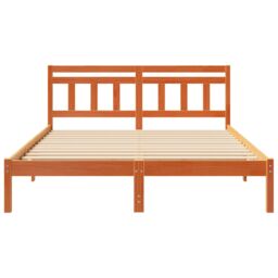 Berkfield Home with Headboard Brown 140 x 200 cm Pine wood - thumbnail 6