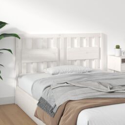 Berkfield Home Bed Headboard White 125.5x4x100 cm Solid Wood Pine - thumbnail 4