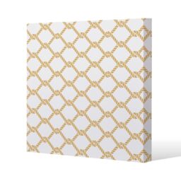 Benjamin Tate Design Gold Chainlink Rope (Canvas Print) / 77 x 77 x 4cm in Natural - Size: 77 x 77 x 4 cm - thumbnail 1
