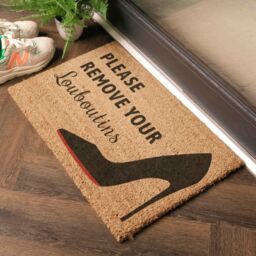 Artsy Mats Please Remove Your Louboutins Doormat (60 x 40cm) in Brown - Size: 40 cm x 60 cm - thumbnail 2