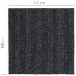 Berkfield Home Modern Dirt Trapper Carpet Runner 100x100 cm Anthracite in Charcoal - Size: 100 cm diameter - thumbnail 6