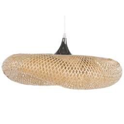 Wyld and Coco Natural Bamboo Pendant Lamp Irregular Shade Ambient Lighting in Brown - thumbnail 2