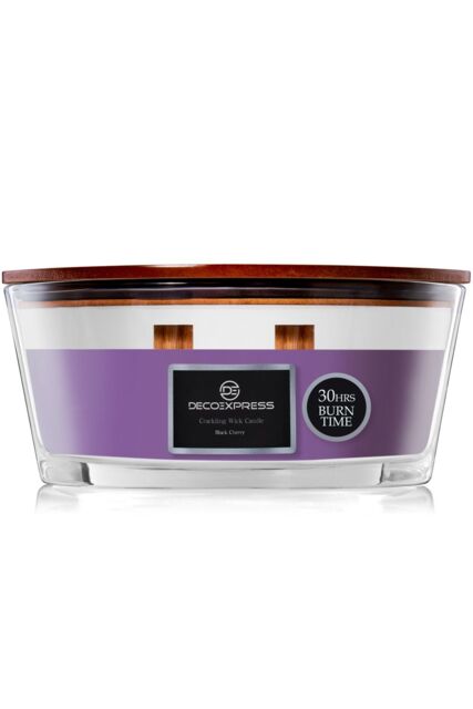 Deco Express Woodwick Candles - Black Cherry in Purple - image 1
