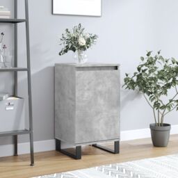 Berkfield Home Sideboard Concrete Grey 40x35x70 cm Engineered Wood in White - Size: 40 x 35 x 70 cm