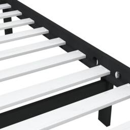 Berkfield Home Bed Frame Black 75x190 cm Small Single Solid Wood - thumbnail 6