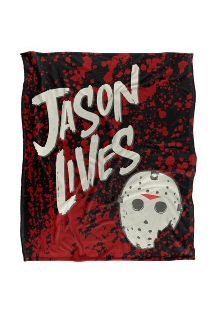 Warner Brothers Friday The 13Th Silky Touch Super Soft Throw Blanket 152x127cm in White - Size: 152x127 cm - image 1